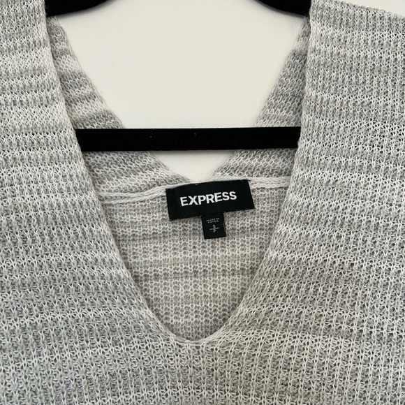 Express Grey and White Sweater, Small - Picture 2 of 5